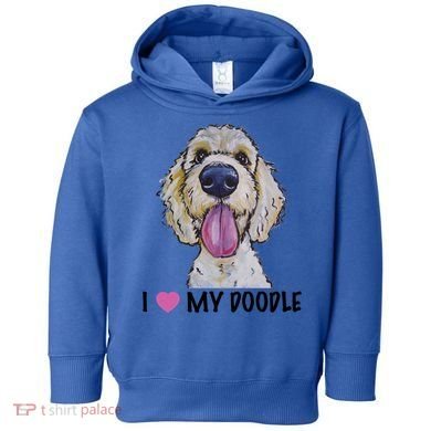 I Love My Doodle Gift Golden Doodle Gift Toddler Hoodie