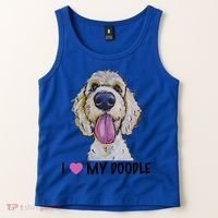 I Love My Doodle Gift Golden Doodle Gift Tank Top thumb 2
