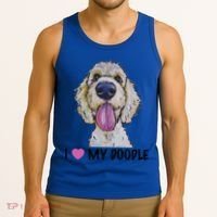 I Love My Doodle Gift Golden Doodle Gift Tank Top thumb 3