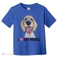 I Love My Doodle Gift Golden Doodle Gift Toddler T-Shirt thumb 0