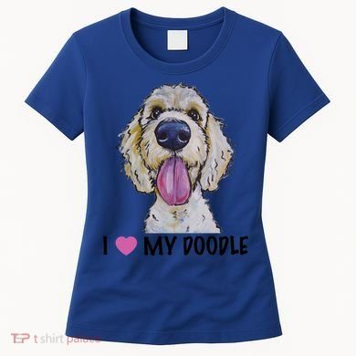 I Love My Doodle Gift Golden Doodle Gift Women's T-Shirt