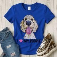 I Love My Doodle Gift Golden Doodle Gift Women's T-Shirt thumb 3