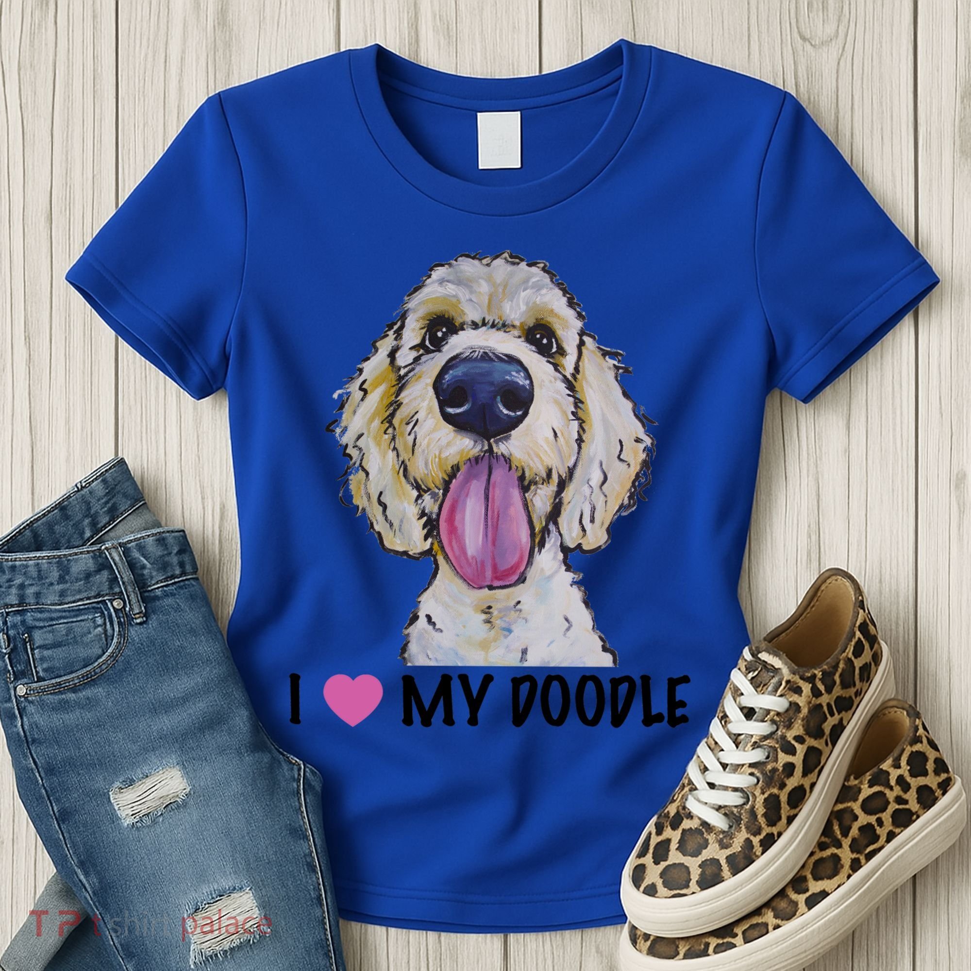 I Love My Doodle Gift Golden Doodle Gift Women's T-Shirt