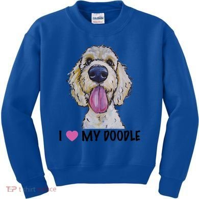 I Love My Doodle Gift Golden Doodle Gift Kids Sweatshirt