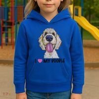 I Love My Doodle Gift Golden Doodle Gift Kids Hoodie thumb 3