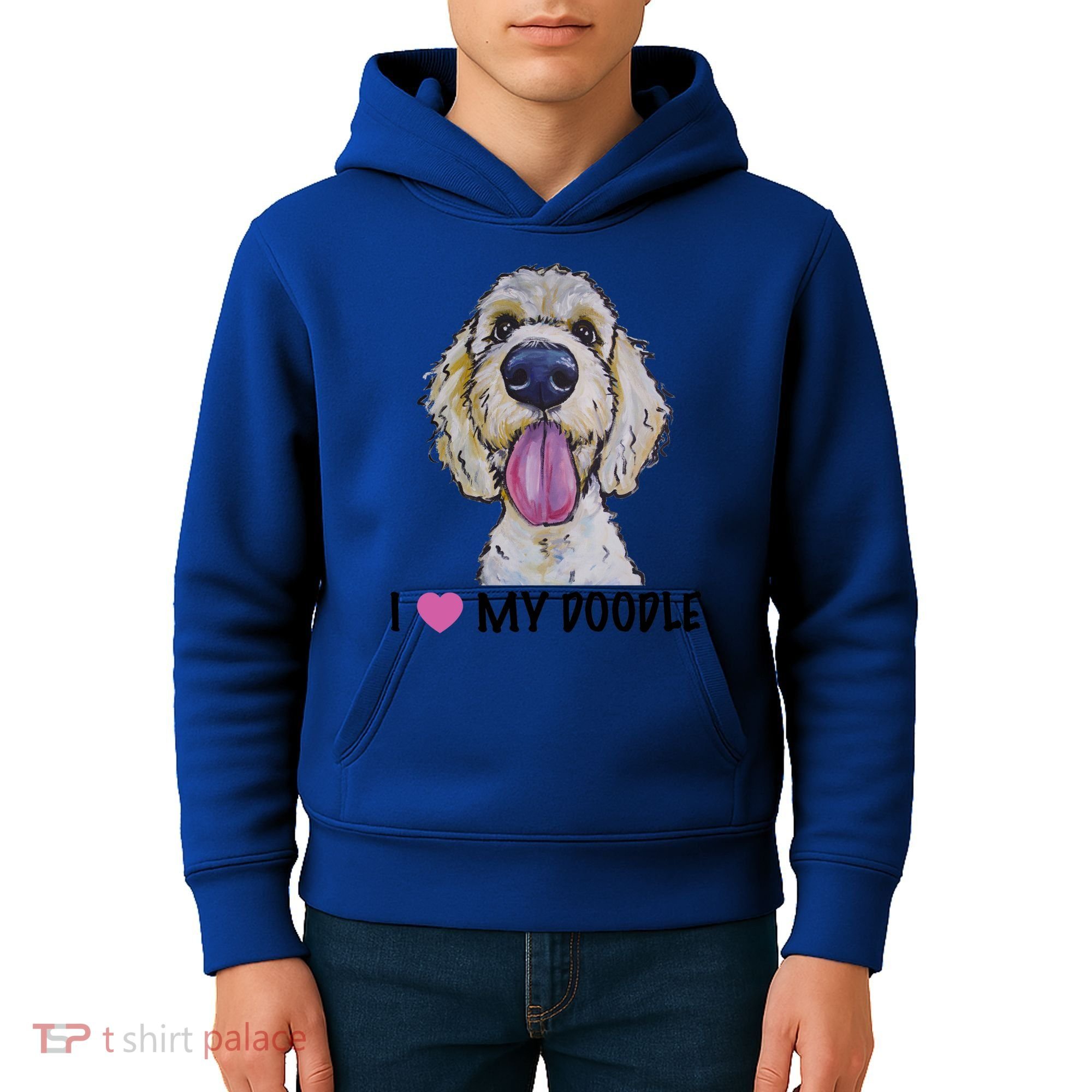I Love My Doodle Gift Golden Doodle Gift Kids Hoodie