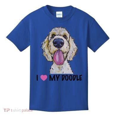 I Love My Doodle Gift Golden Doodle Gift Kids T-Shirt