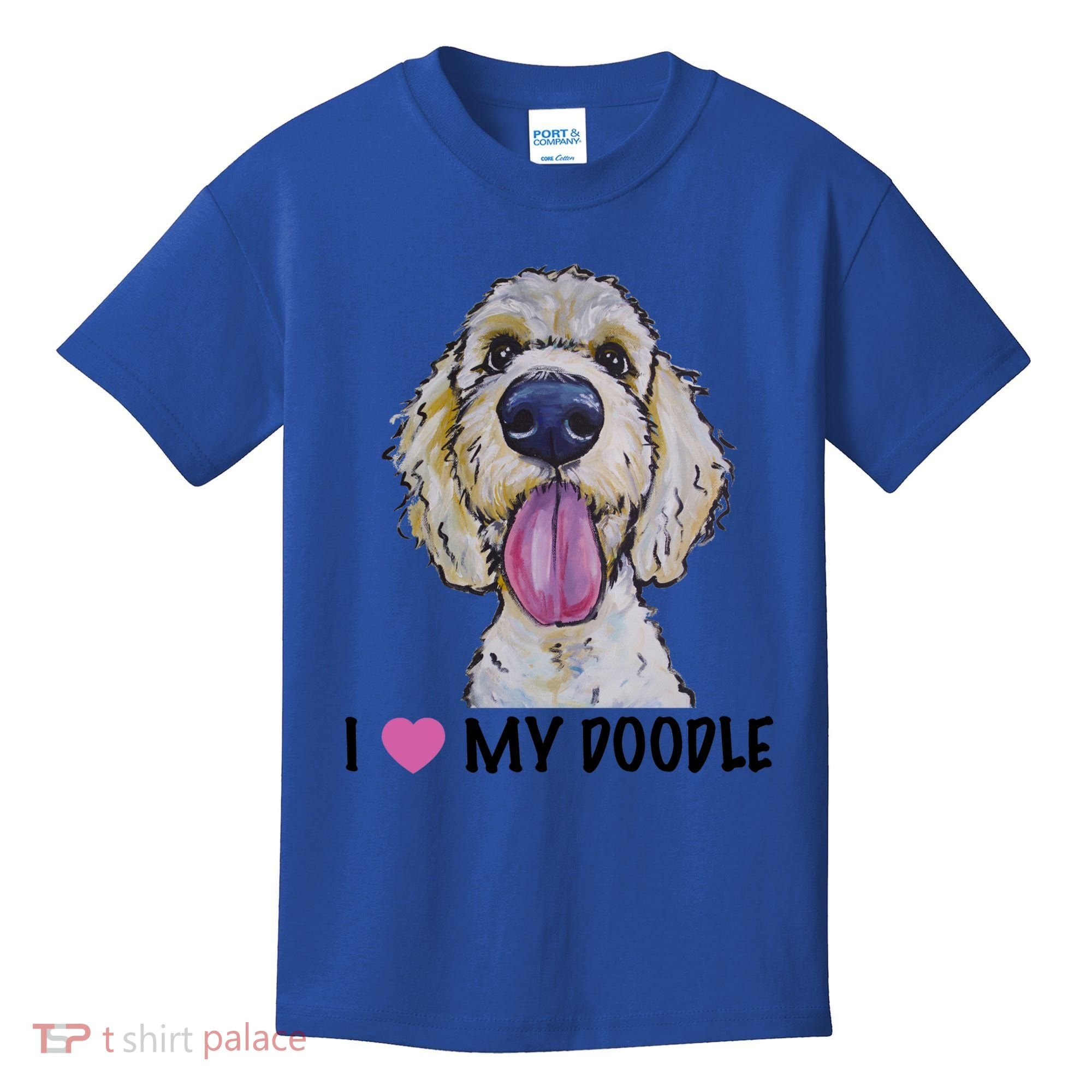 I Love My Doodle Gift Golden Doodle Gift Kids T-Shirt