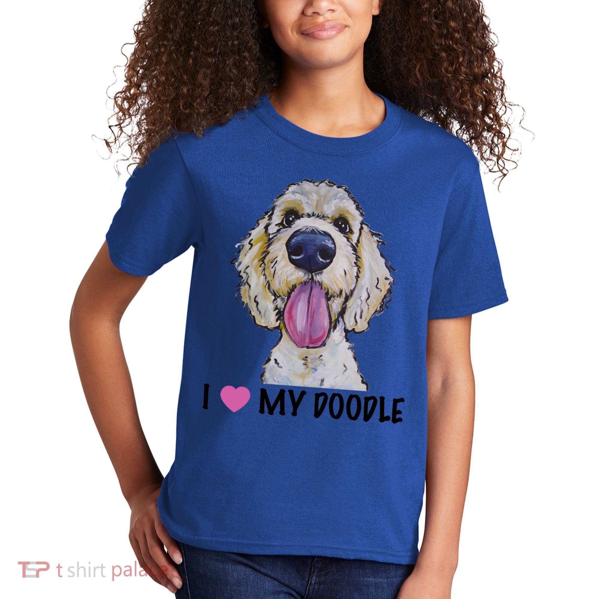I Love My Doodle Gift Golden Doodle Gift Kids T-Shirt
