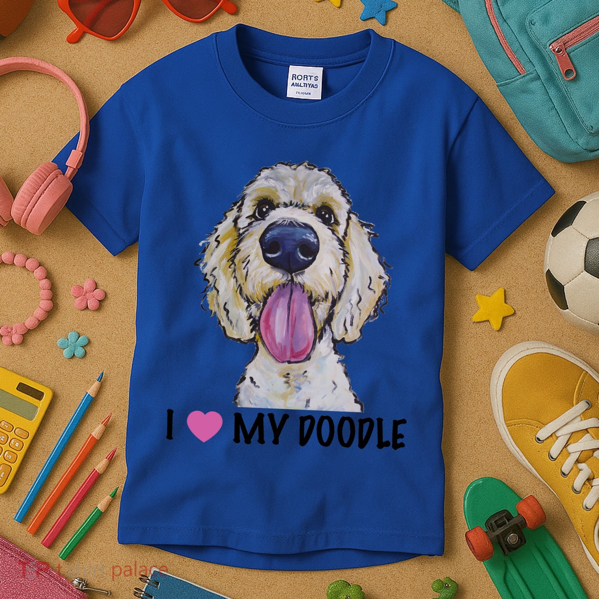 I Love My Doodle Gift Golden Doodle Gift Kids T-Shirt