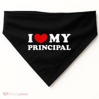 I Love My Principal I Heart My Principal USA-Made Doggie Bandana thumb 0