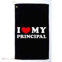 I Love My Principal I Heart My Principal Golf Towel thumb 0