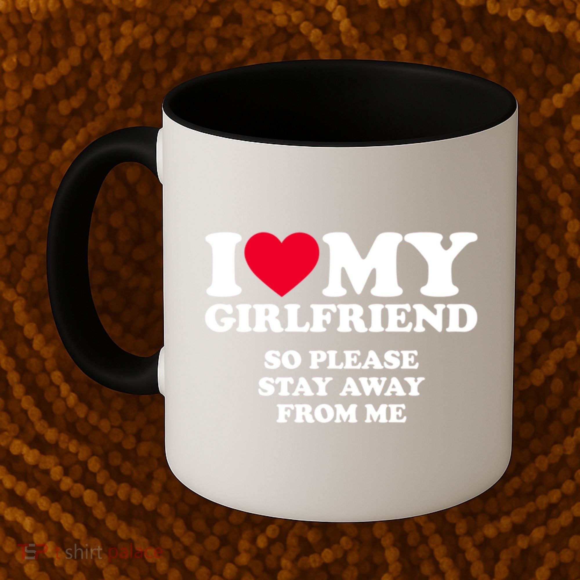 I Love My Girlfriend So Please Stay Away From Me Funny Coffee Mug