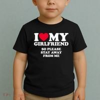 I Love My Girlfriend So Please Stay Away From Me Funny Toddler T-Shirt thumb 2
