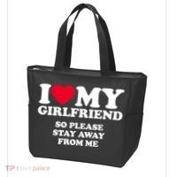 I Love My Girlfriend So Please Stay Away From Me Funny Tote Bag thumb 3