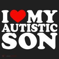 I Love My Autistic Son Gift I Heart My Son With Autism Mom Gift Hat thumb 2
