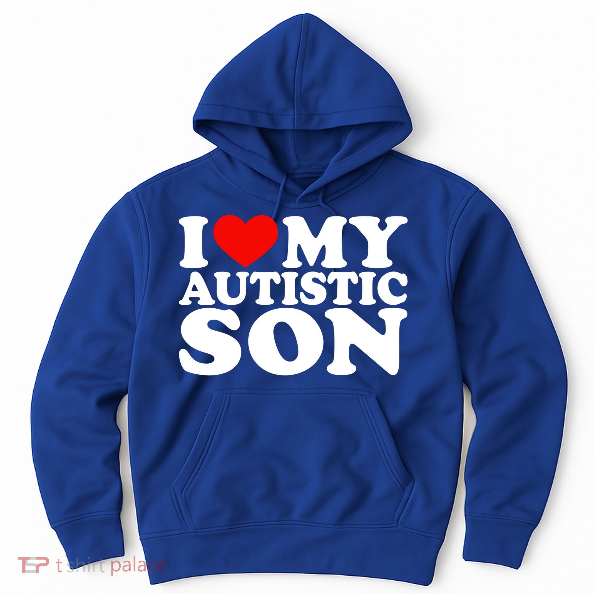 I Love My Autistic Son Gift I Heart My Son With Autism Mom Gift Hoodie