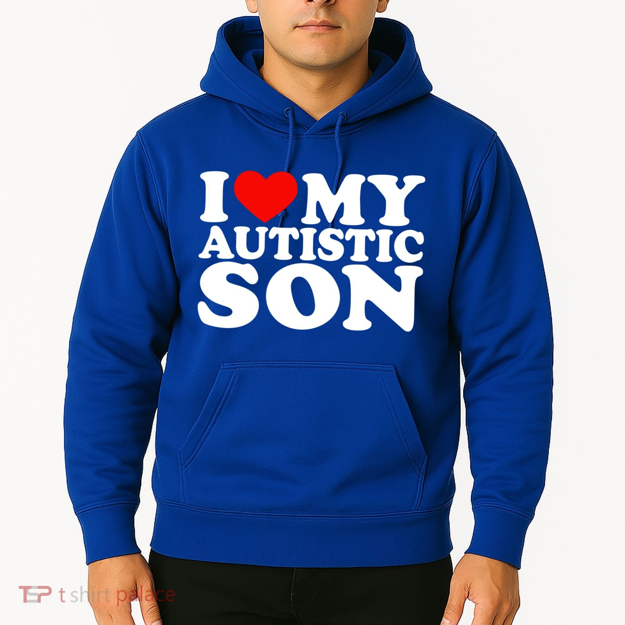 I Love My Autistic Son Gift I Heart My Son With Autism Mom Gift Hoodie