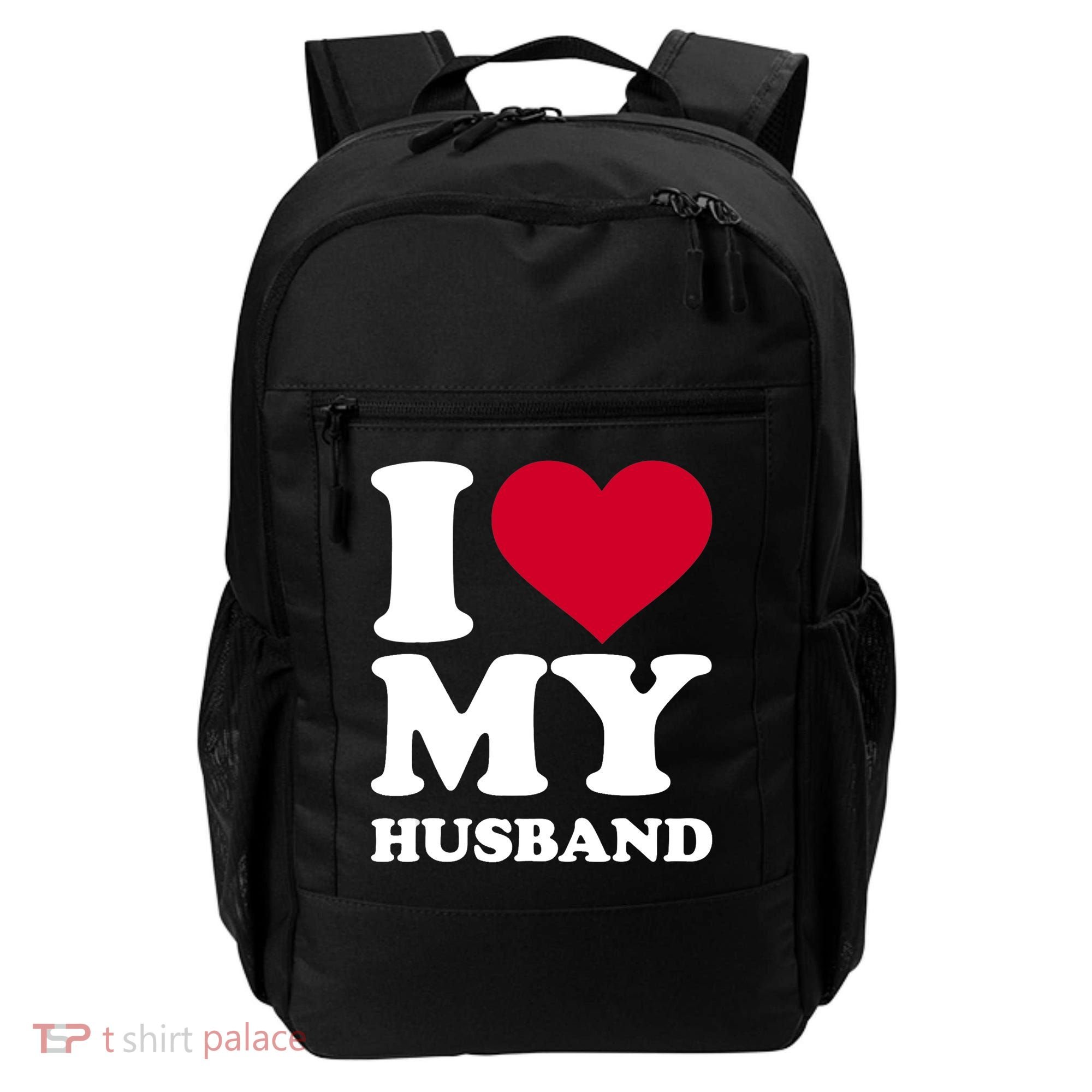 I Love My Husband TShirt Backpack
