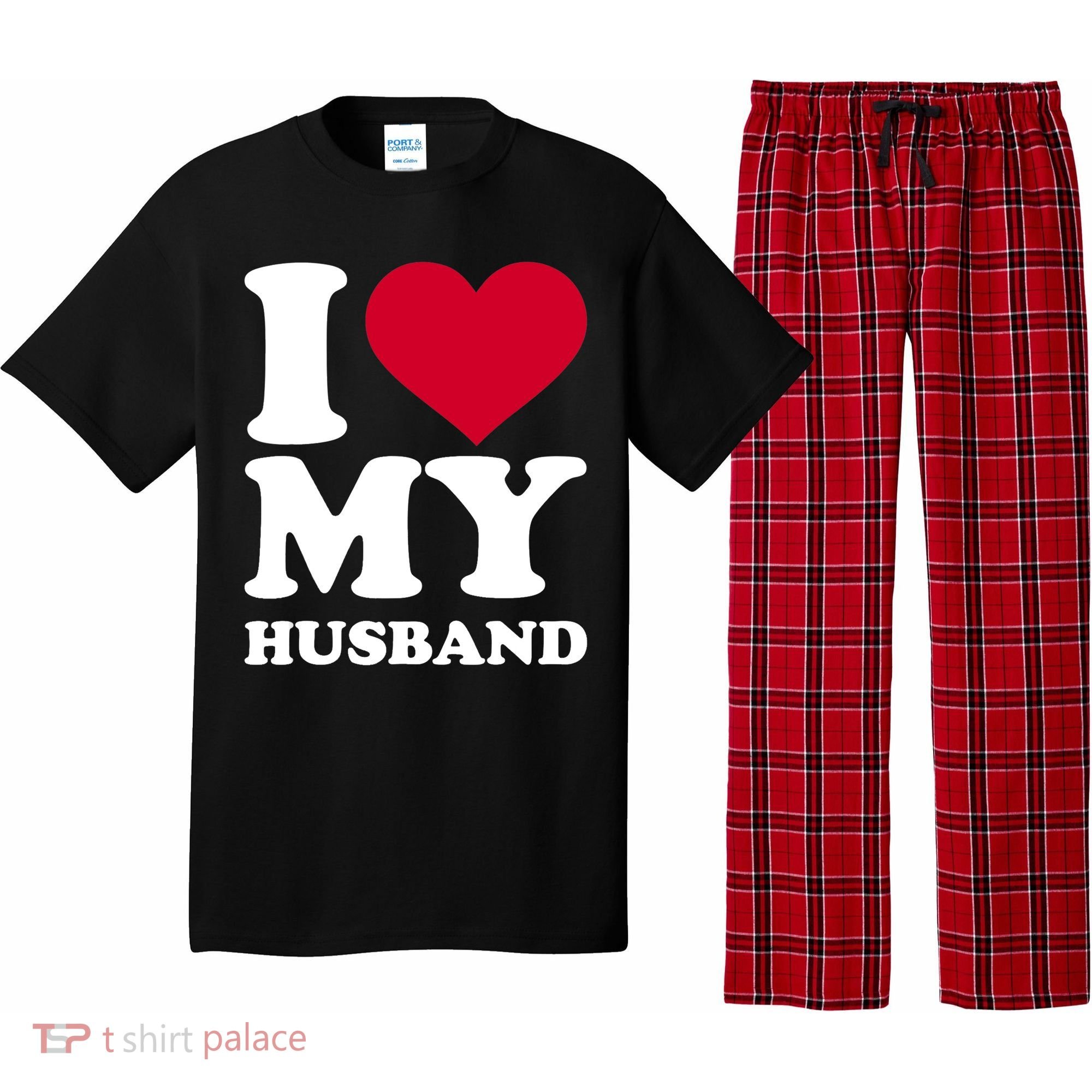 I Love My Husband TShirt Pajama Set