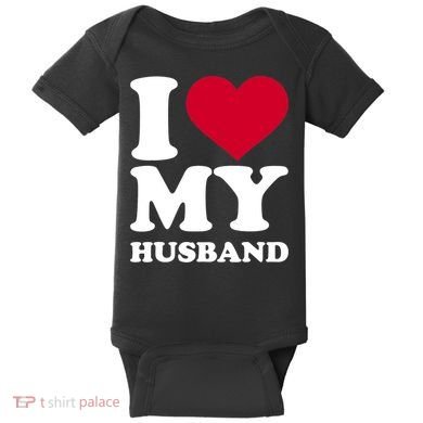 I Love My Husband TShirt Baby Bodysuit
