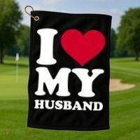 I Love My Husband TShirt Golf Towel thumb 1