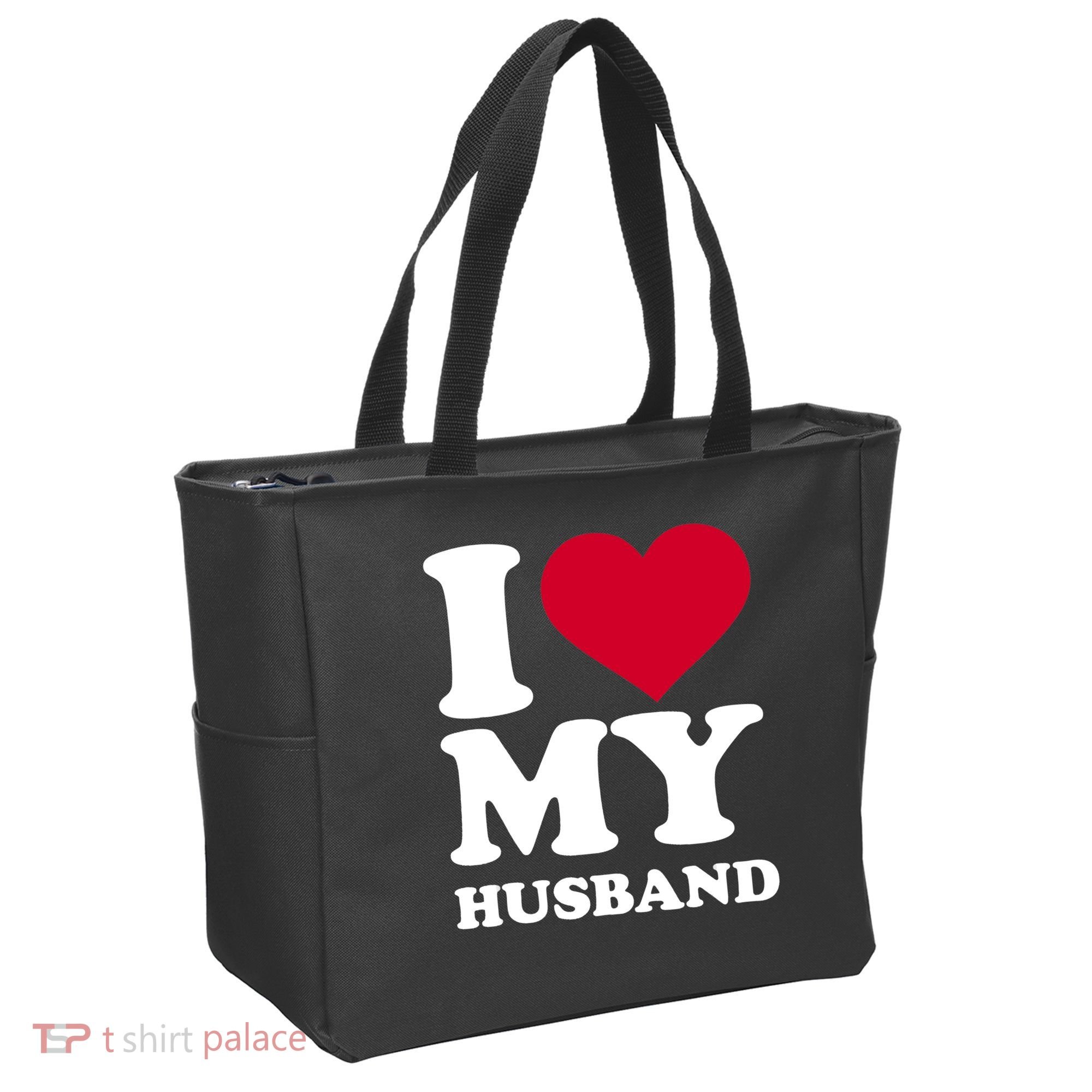 I Love My Husband TShirt Tote Bag