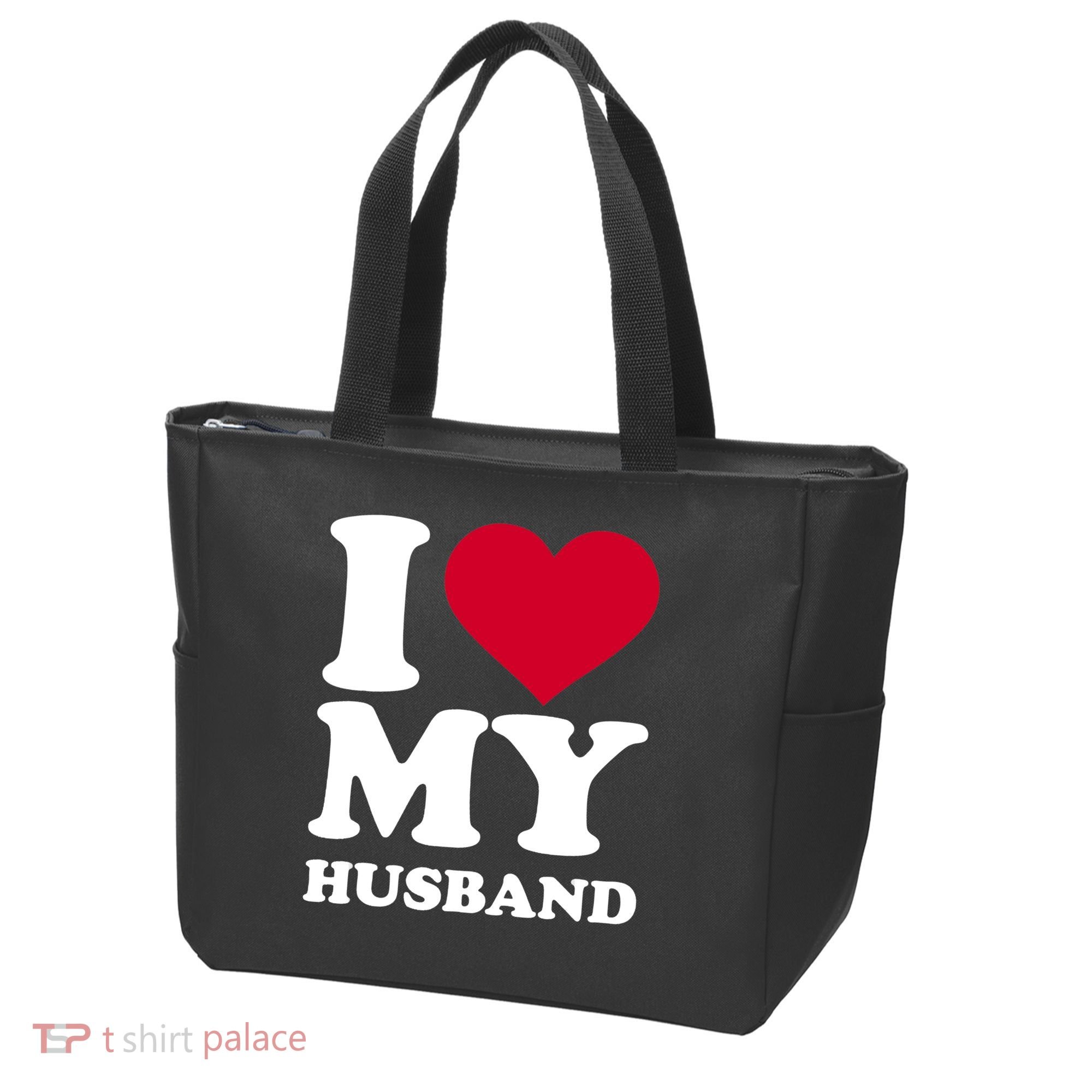 I Love My Husband TShirt Tote Bag