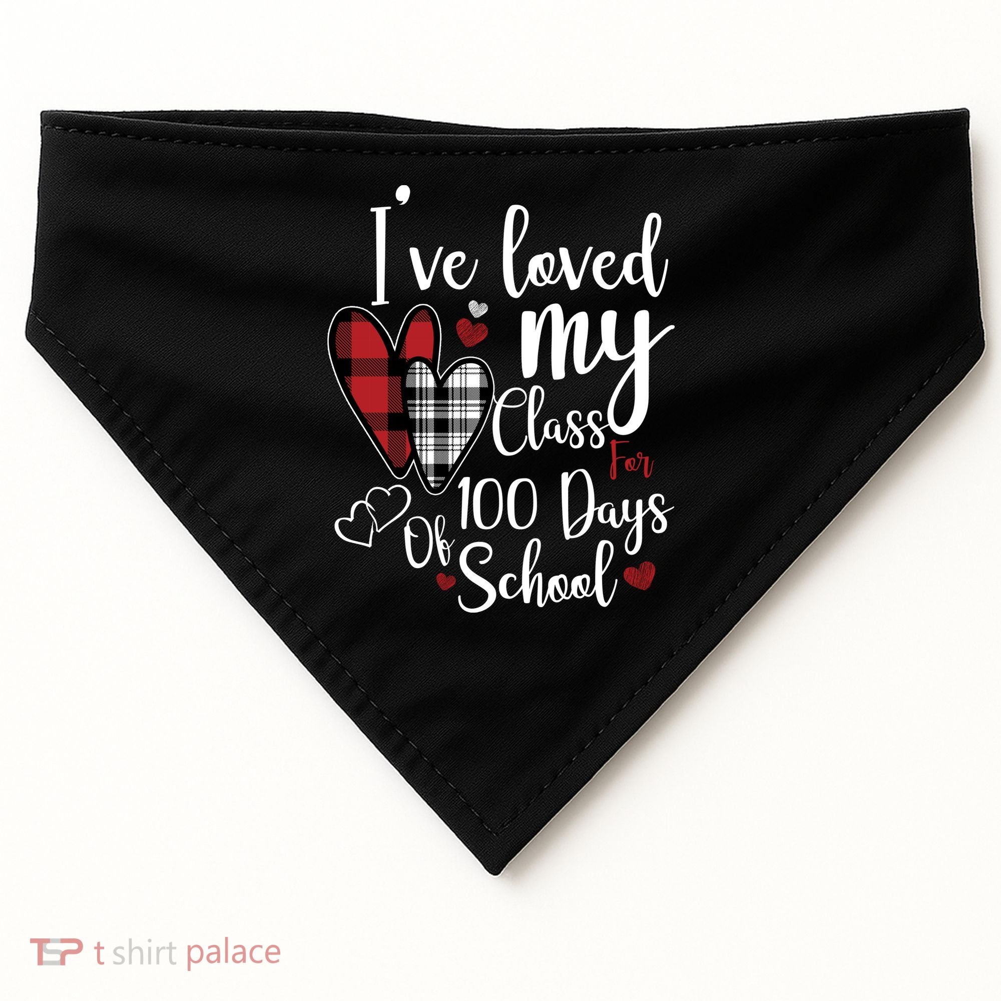 I've Loved My Class For 100 Days School Cute Valentine USA-Made Doggie Bandana