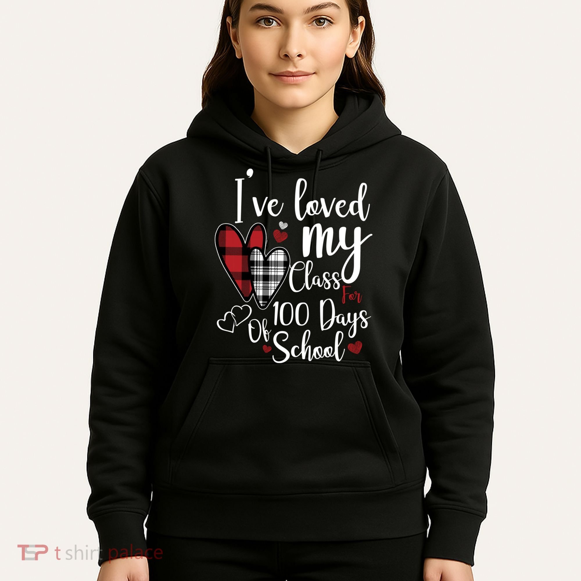I've Loved My Class For 100 Days School Cute Valentine Hoodie