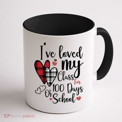 I've Loved My Class For 100 Days School Cute Valentine Coffee Mug back