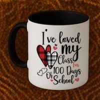 I've Loved My Class For 100 Days School Cute Valentine Coffee Mug thumb 2