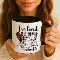I've Loved My Class For 100 Days School Cute Valentine Coffee Mug thumb 3