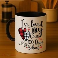 I've Loved My Class For 100 Days School Cute Valentine Coffee Mug thumb 4