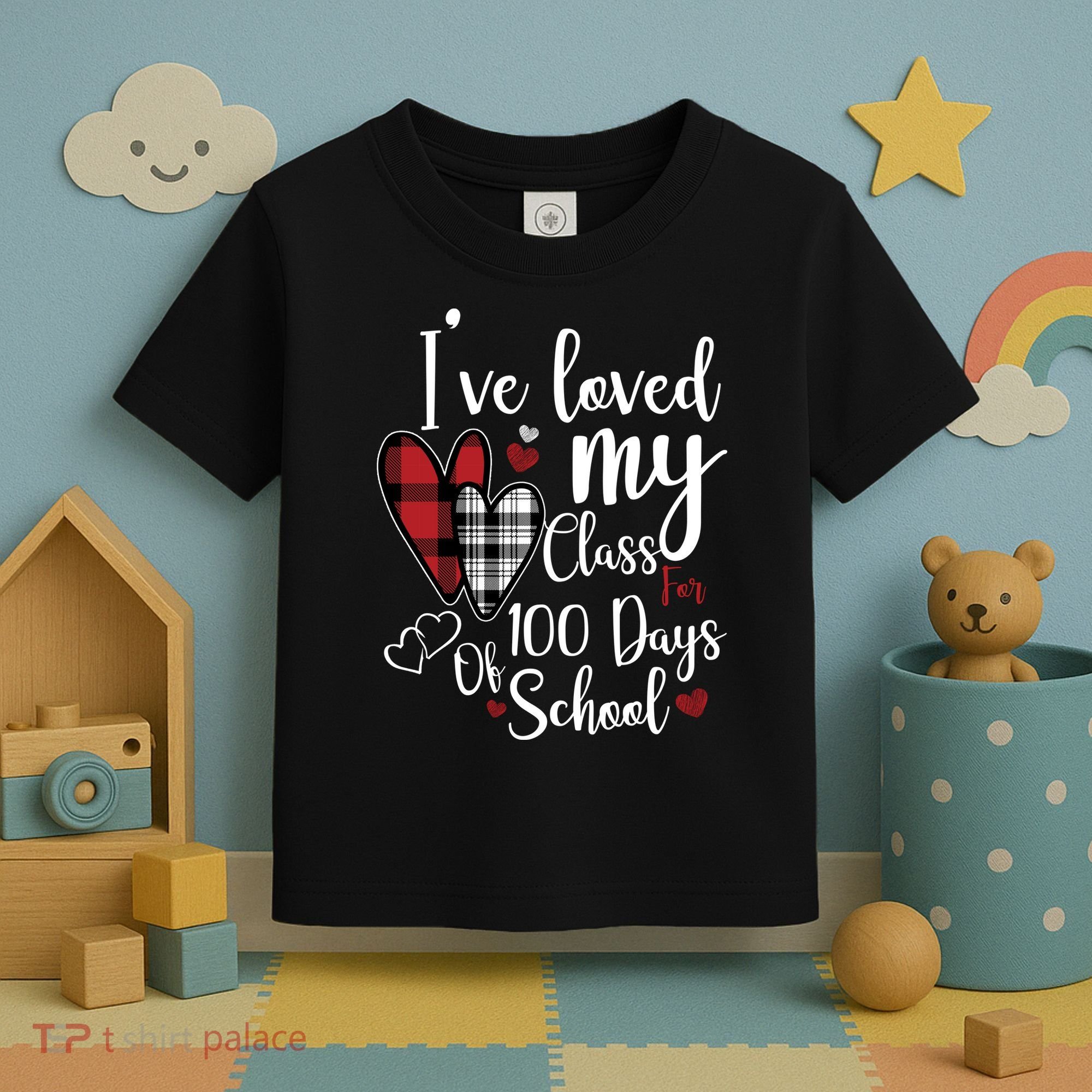 I've Loved My Class For 100 Days School Cute Valentine Toddler T-Shirt