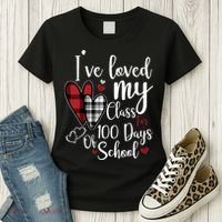 I've Loved My Class For 100 Days School Cute Valentine Women's T-Shirt thumb 3