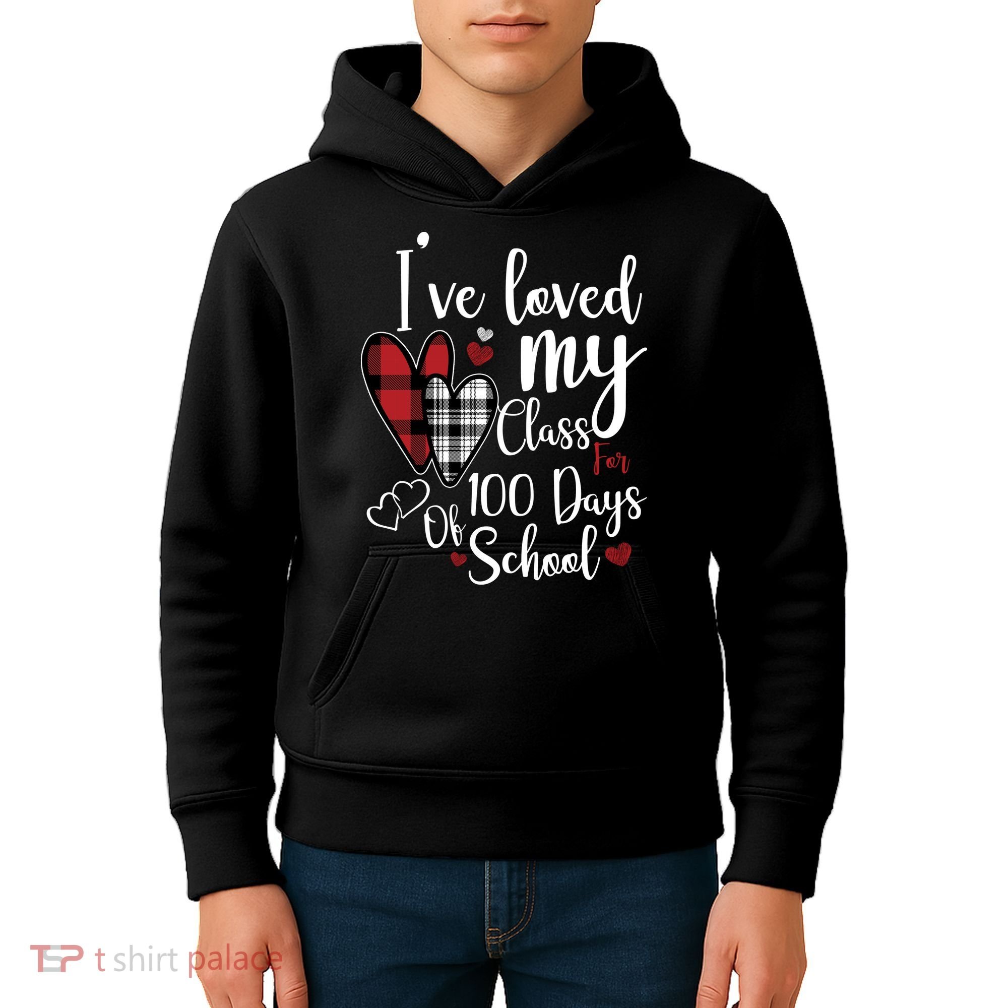 I've Loved My Class For 100 Days School Cute Valentine Kids Hoodie