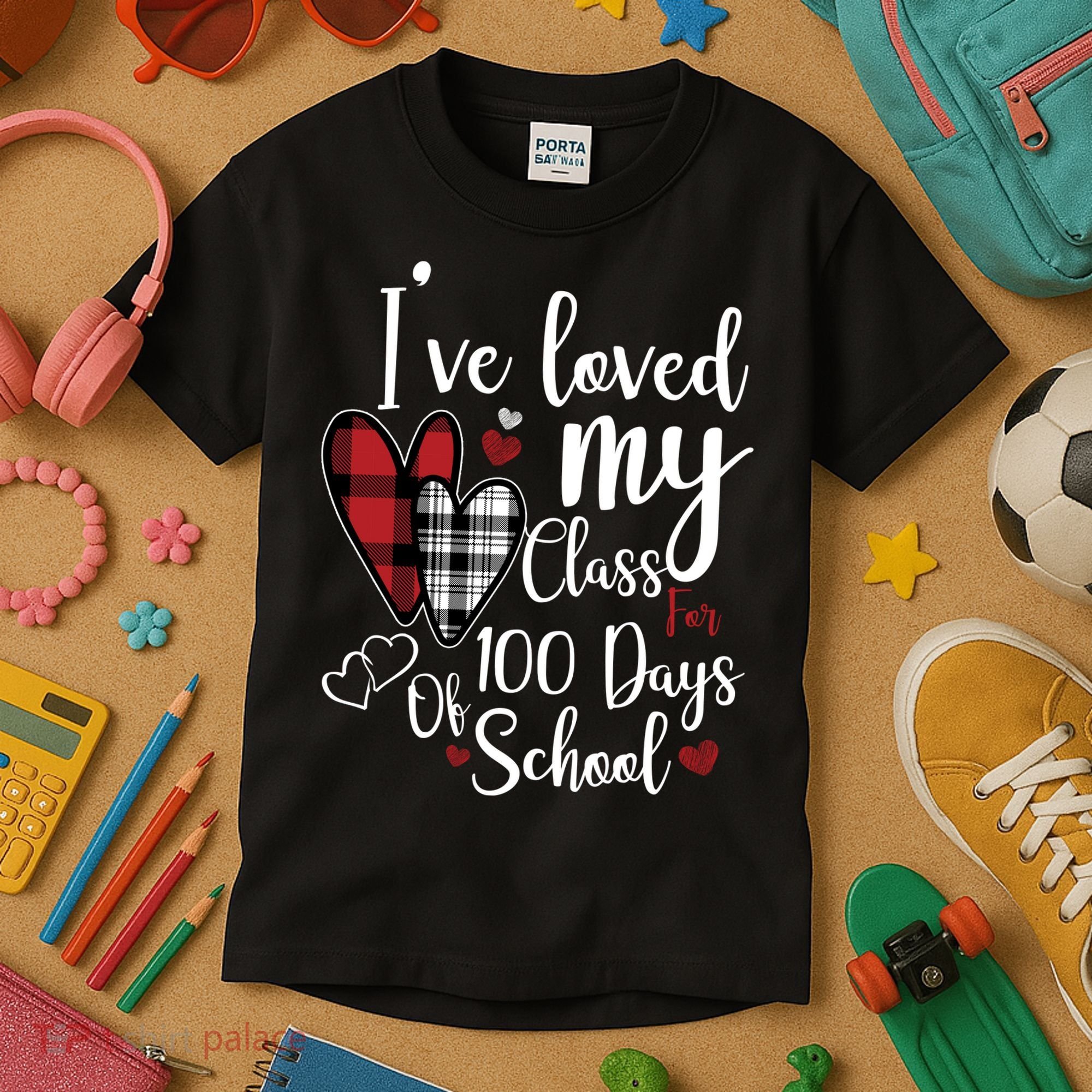 I've Loved My Class For 100 Days School Cute Valentine Kids T-Shirt