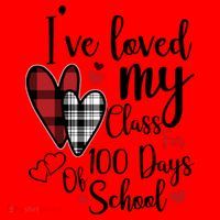 I've Loved My Class For 100 Days School Cute Valentine Santa Hat thumb 1