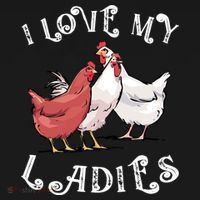I Love My Ladies Chicken Farmer Crazy Lady Christmas Gift Women's Hoodie thumb 2