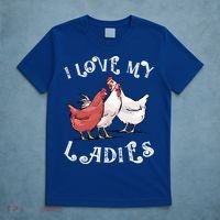 I Love My Ladies Chicken Farmer Crazy Lady Christmas Gift T-Shirt thumb 5