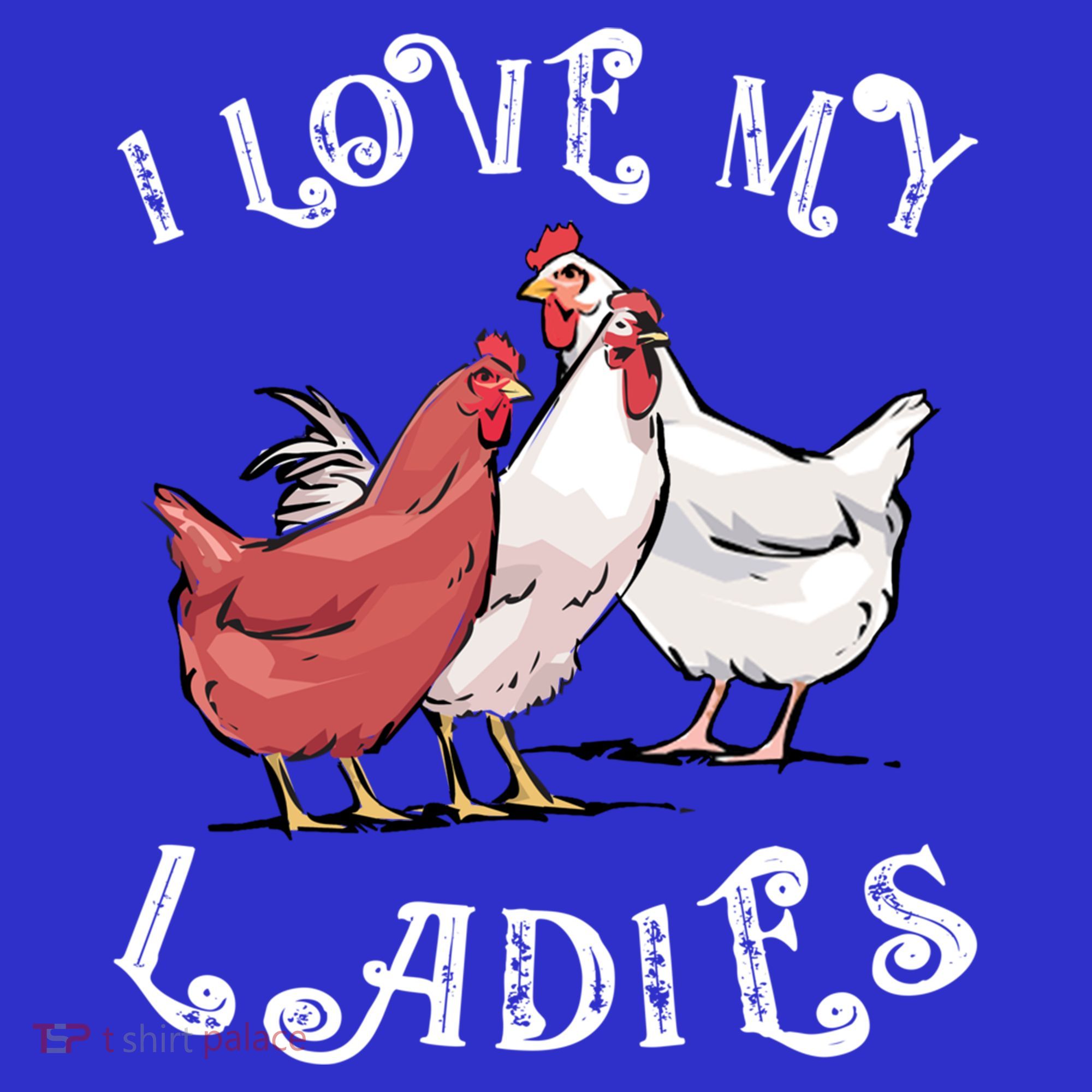 I Love My Ladies Chicken Farmer Crazy Lady Christmas Gift Women's Tank Top