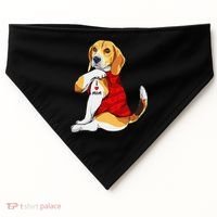 I Love Mom Tattoo Beagle Dog Lover USA-Made Doggie Bandana thumb 0
