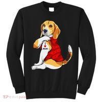 I Love Mom Tattoo Beagle Dog Lover Sweatshirt thumb 0