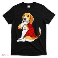 I Love Mom Tattoo Beagle Dog Lover T-Shirt thumb 0