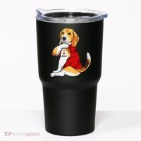I Love Mom Tattoo Beagle Dog Lover Tumbler thumb 0