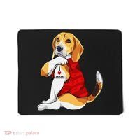 I Love Mom Tattoo Beagle Dog Lover Mousepad thumb 0