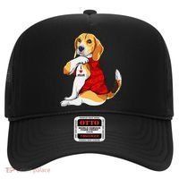I Love Mom Tattoo Beagle Dog Lover Hat thumb 0