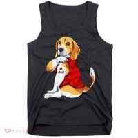 I Love Mom Tattoo Beagle Dog Lover Tank Top thumb 0
