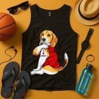 I Love Mom Tattoo Beagle Dog Lover Tank Top thumb 4